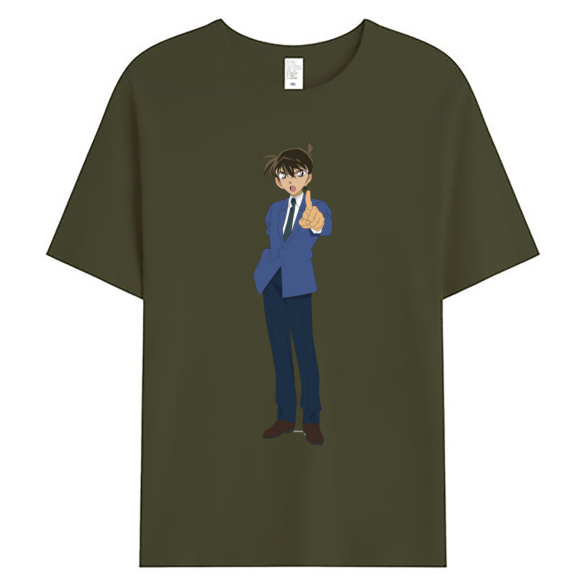 （画像用） 名探偵コナン 江戸川 コナン Detective Conan Conan Edogawa 綿100％ メンズ半袖Tシャツ｜肌触りやわらか＆通気性